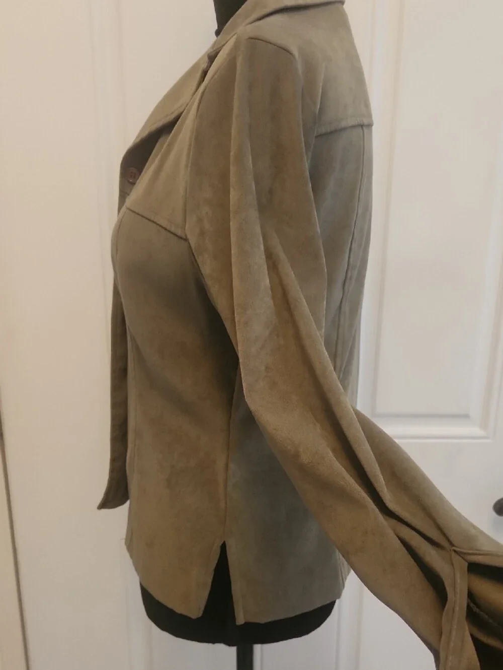 Sag Harbor Olive Green Suede Blazer